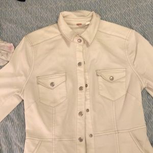 Free people springtime mid length button up coat
